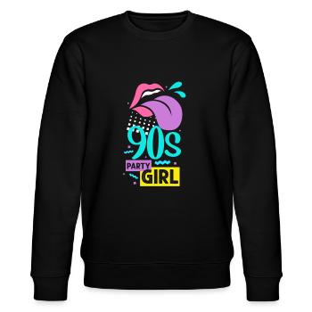 90s - Stanley/Stella CHANGER Unisex Organic Sweatshirt - black - Front - Nik (191cm) & Marisol (170cm)