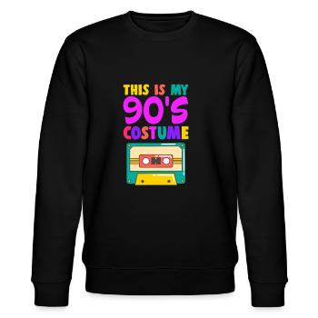 90er Jahre - Stanley/Stella Unisex Bio-Sweatshirt CHANGER  - Schwarz - Vorne - Nik (191cm) & Marisol (170cm)
