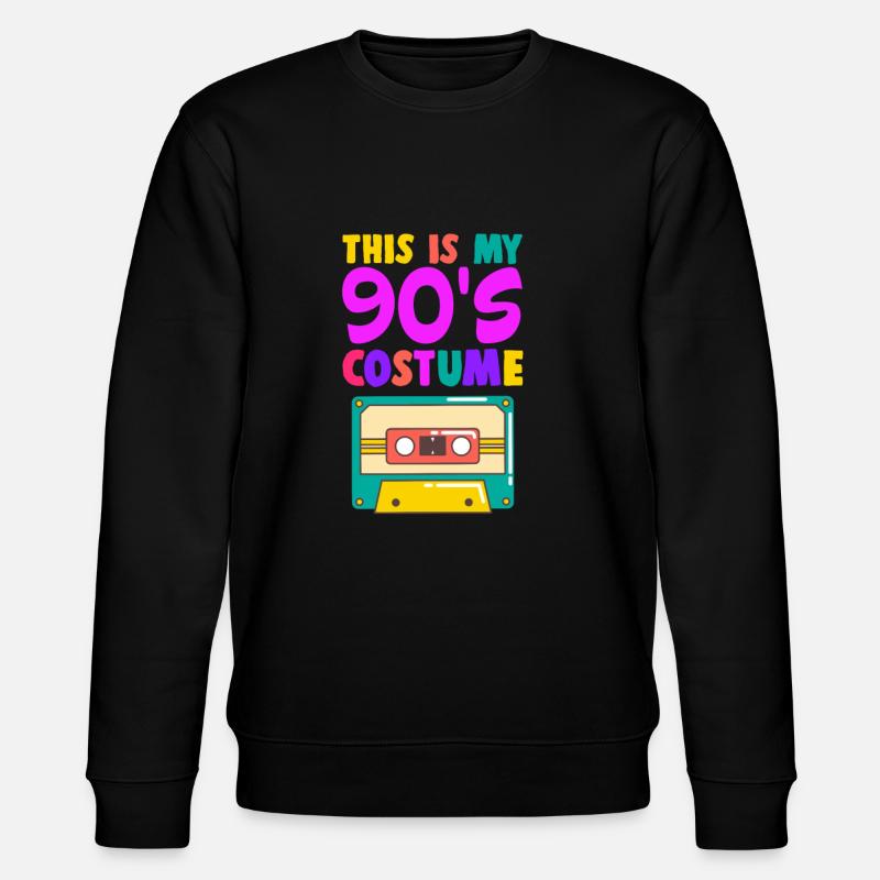 90er Jahre - Stanley/Stella Unisex Bio-Sweatshirt CHANGER  - Schwarz