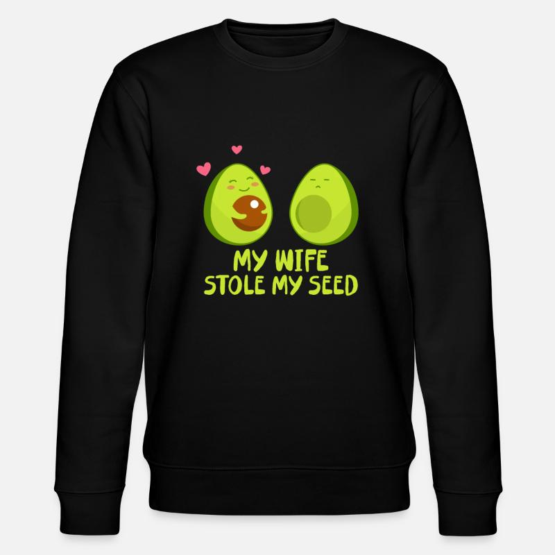 Avocado Schwangerschaft - Stanley/Stella Unisex Bio-Sweatshirt CHANGER - Schwarz