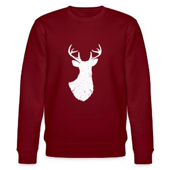 Jagd - Stanley/Stella Unisex Bio-Sweatshirt CHANGER  - Burgunderrot - Vorne - Nik (191cm) & Marisol (170cm)
