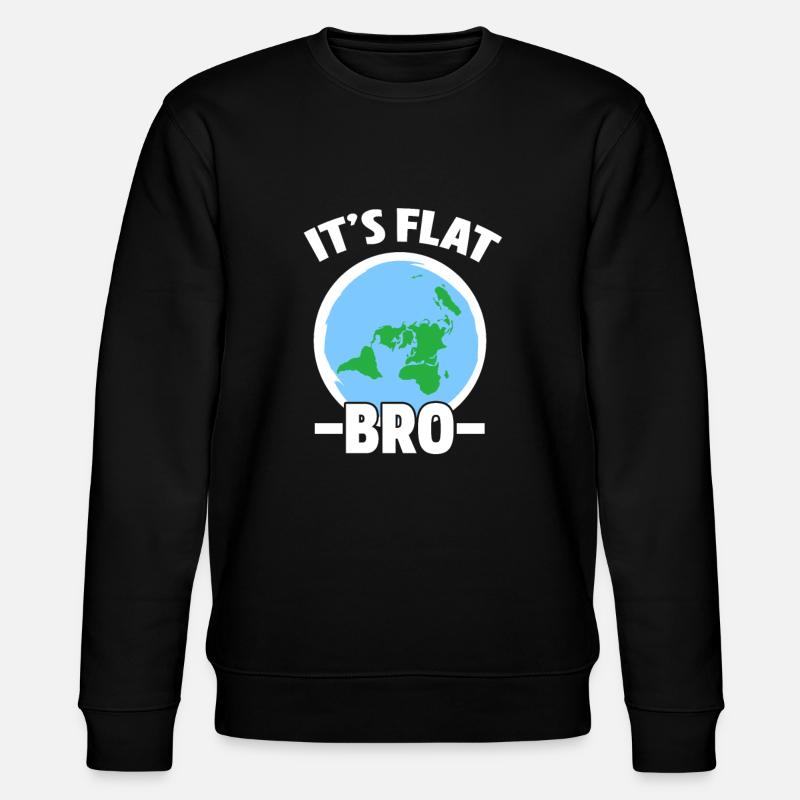 Flat Earth - Stanley/Stella CHANGER Unisex Organic Sweatshirt - black