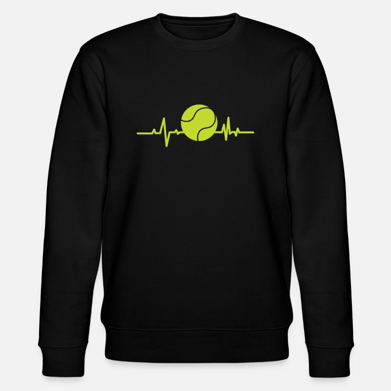 Tennis Herzschlag - Stanley/Stella Unisex Bio-Sweatshirt CHANGER  - Schwarz