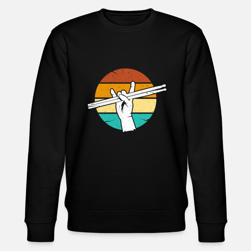 Drummer retro - Stanley/Stella CHANGER Unisex Organic Sweatshirt - black