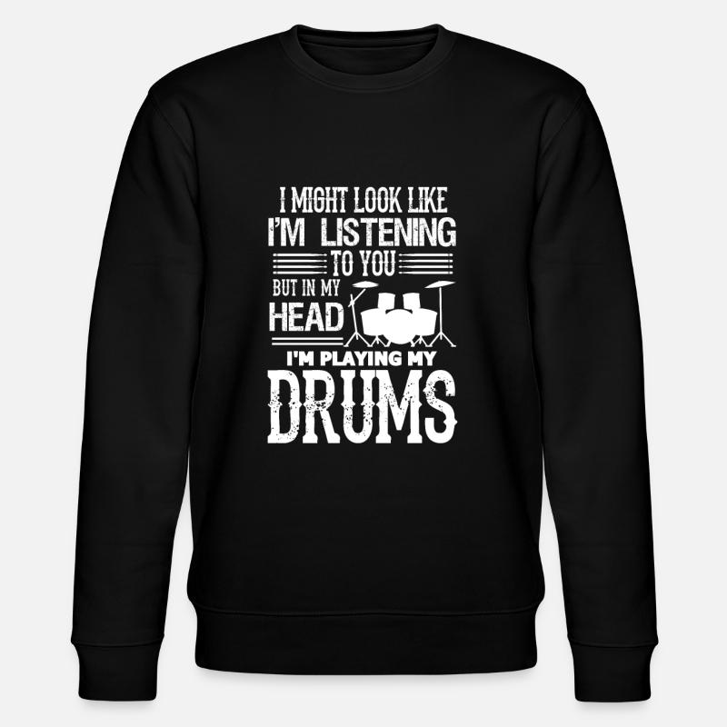 Drums - Stanley/Stella CHANGER Unisex Organic Sweatshirt - black
