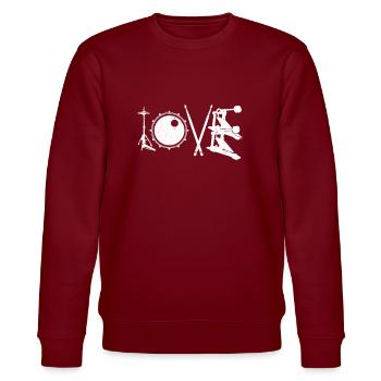 Drums Love - Sweat bio CHANGER Stanley/Stella Unisexe - bordeaux - Devant - Nik (191cm) & Marisol (170cm)