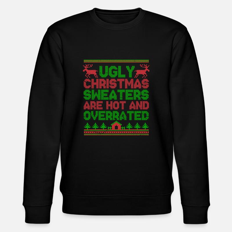 Ugly Christmas - Stanley/Stella Unisex Bio-Sweatshirt CHANGER  - Schwarz