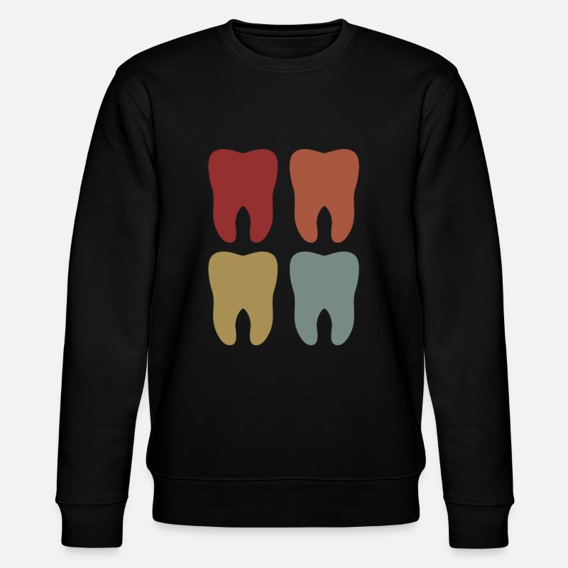 Teeth retro - Stanley/Stella CHANGER Unisex Organic Sweatshirt - black