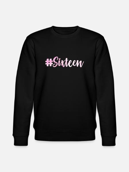 16 th Birthday - Stanley/Stella CHANGER Unisex Organic Sweatshirt - black