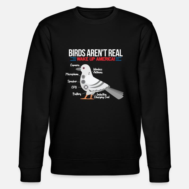 Oiseaux lumière surveillance détective cadeau - Sweat bio CHANGER Stanley/Stella Unisexe - noir