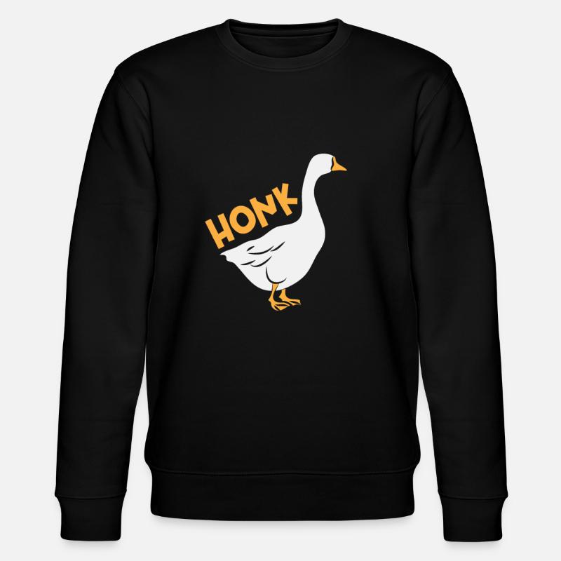 Honk Gans - Stanley/Stella Unisex Bio-Sweatshirt CHANGER  - Schwarz