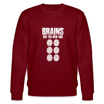 Brain Brain Thinking Clever Brain Nerd Gift - Sweat bio CHANGER Stanley/Stella Unisexe - bordeaux - Devant - Nik (191cm) & Marisol (170cm)