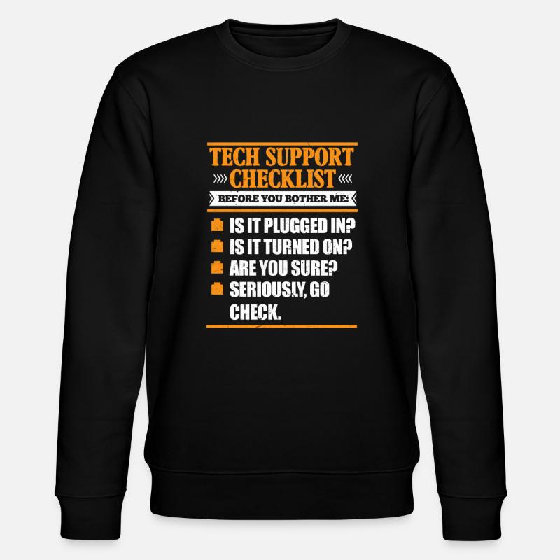 Technical support - Stanley/Stella CHANGER Unisex Organic Sweatshirt - black