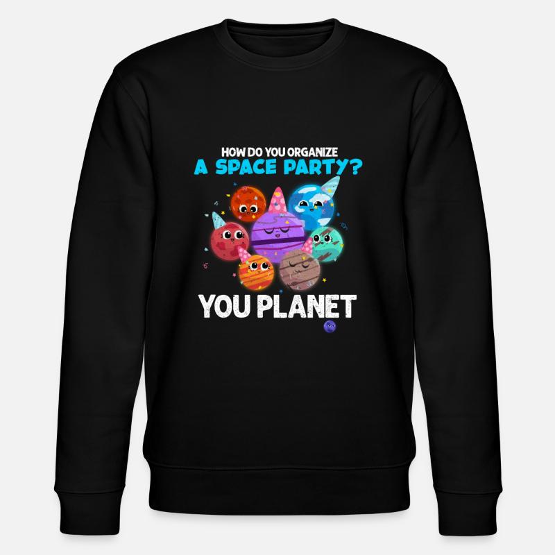 Planeten - Stanley/Stella Unisex Bio-Sweatshirt CHANGER  - Schwarz