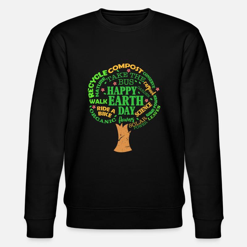 Earth Day - Stanley/Stella Unisex Bio-Sweatshirt CHANGER  - Schwarz