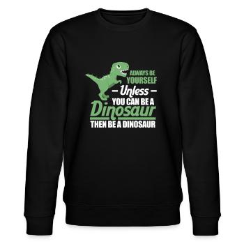 dinosaure - Sweat bio CHANGER Stanley/Stella Unisexe - noir - Devant - Nik (191cm) & Marisol (170cm)