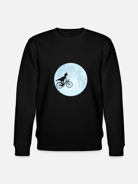 Dinosaur Moon - Stanley/Stella CHANGER Unisex Organic Sweatshirt - black