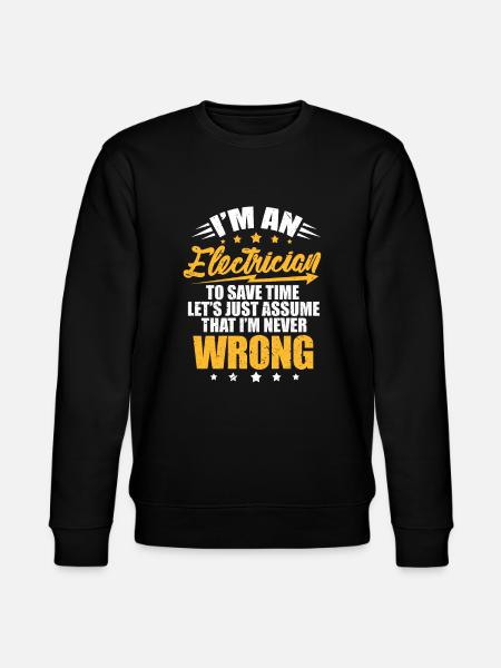 electrician - Stanley/Stella CHANGER Unisex Organic Sweatshirt - black