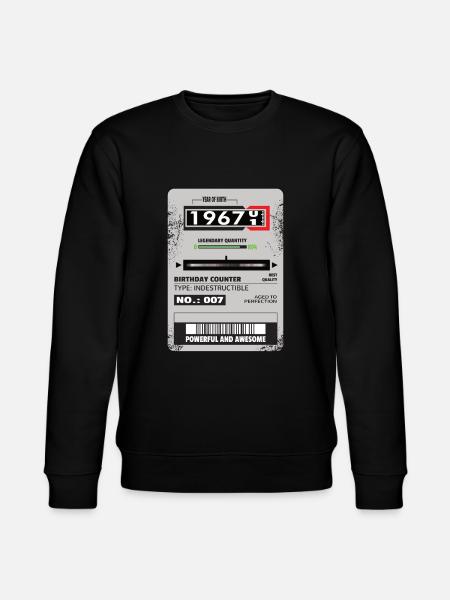 Three-phase meter birthday 1967 gift - Stanley/Stella CHANGER Unisex Organic Sweatshirt - black