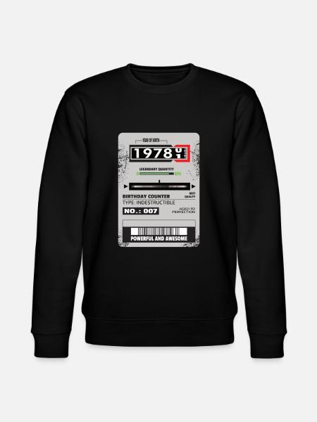 Three-phase meter birthday 1978 gift - Stanley/Stella CHANGER Unisex Organic Sweatshirt - black