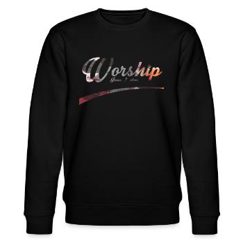 Worship - Stanley/Stella Unisex Bio-Sweatshirt CHANGER  - Schwarz - Vorne - Nik (191cm) & Marisol (170cm)