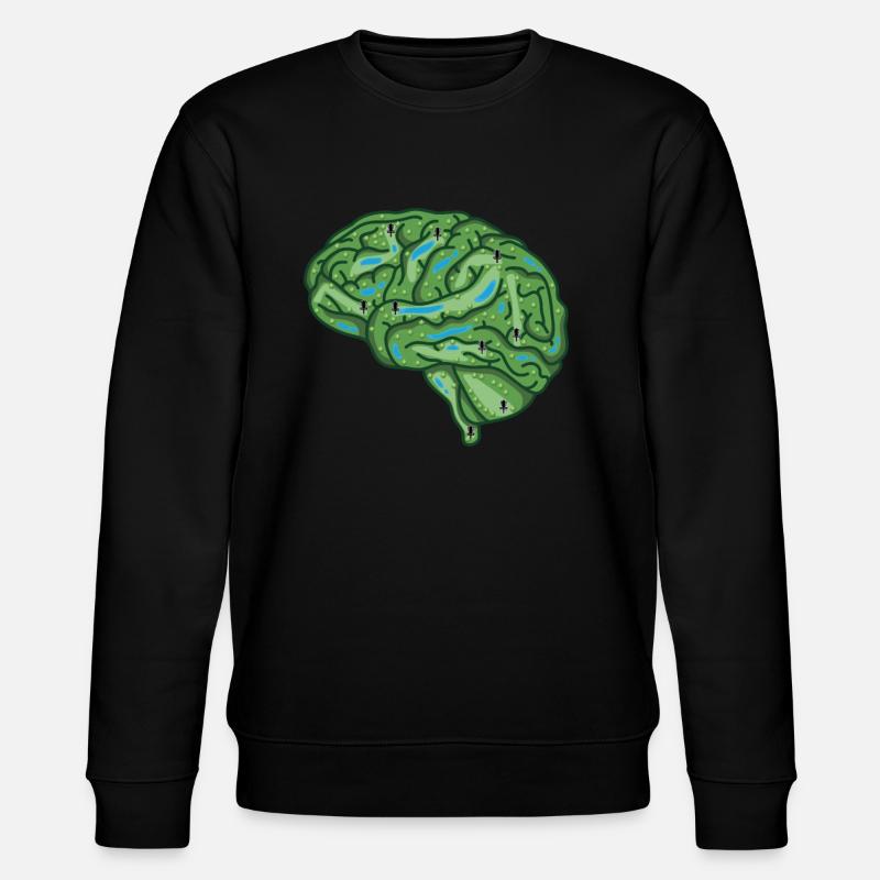 Disc Golf Brain - Stanley/Stella Unisex Bio-Sweatshirt CHANGER  - Schwarz