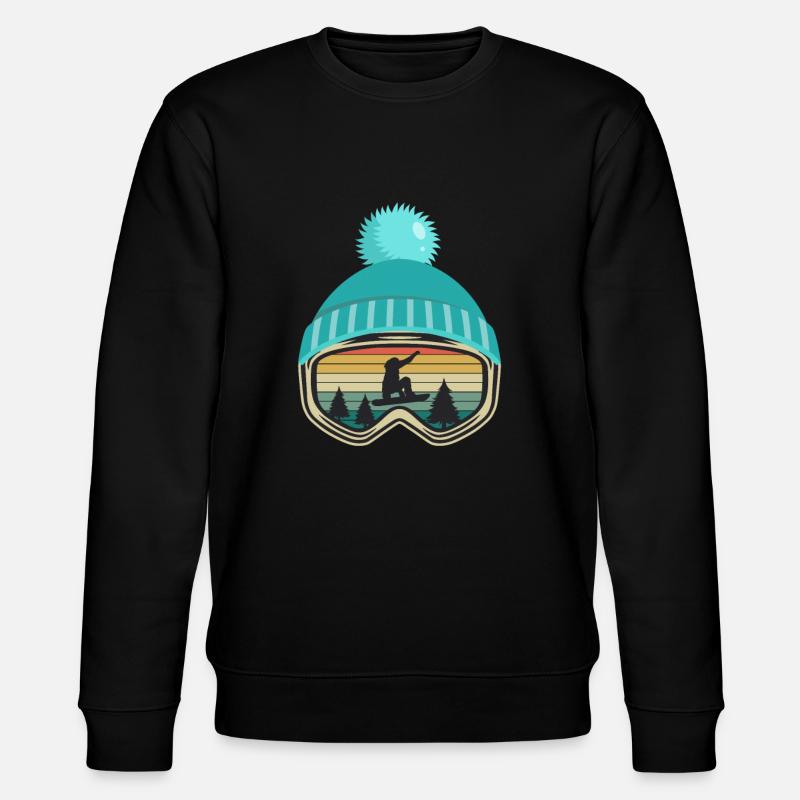 Snowboard Snowboard Snowboarder cadeau - Sweat bio CHANGER Stanley/Stella Unisexe - noir