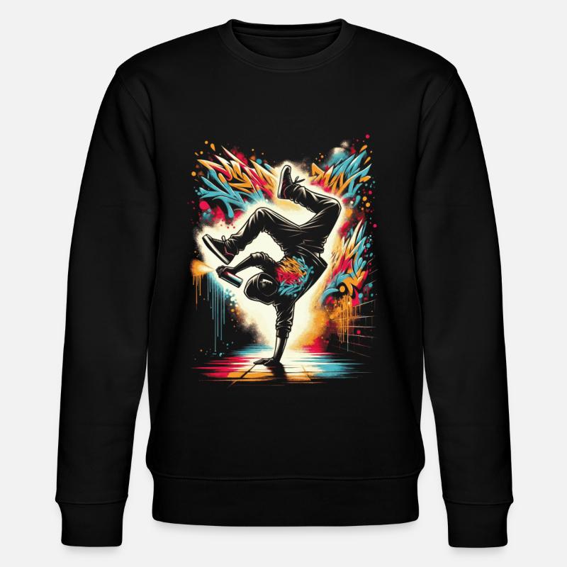 Breakdance Graffiti - Stanley/Stella CHANGER Unisex Organic Sweatshirt - black