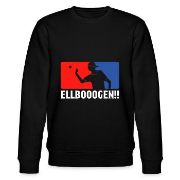 Bier Pong Ellbogen Lustiges Bierpong Team T-Shirt - Stanley/Stella Unisex Bio-Sweatshirt CHANGER  - Schwarz - Vorne - Nik (191cm) & Marisol (170cm)