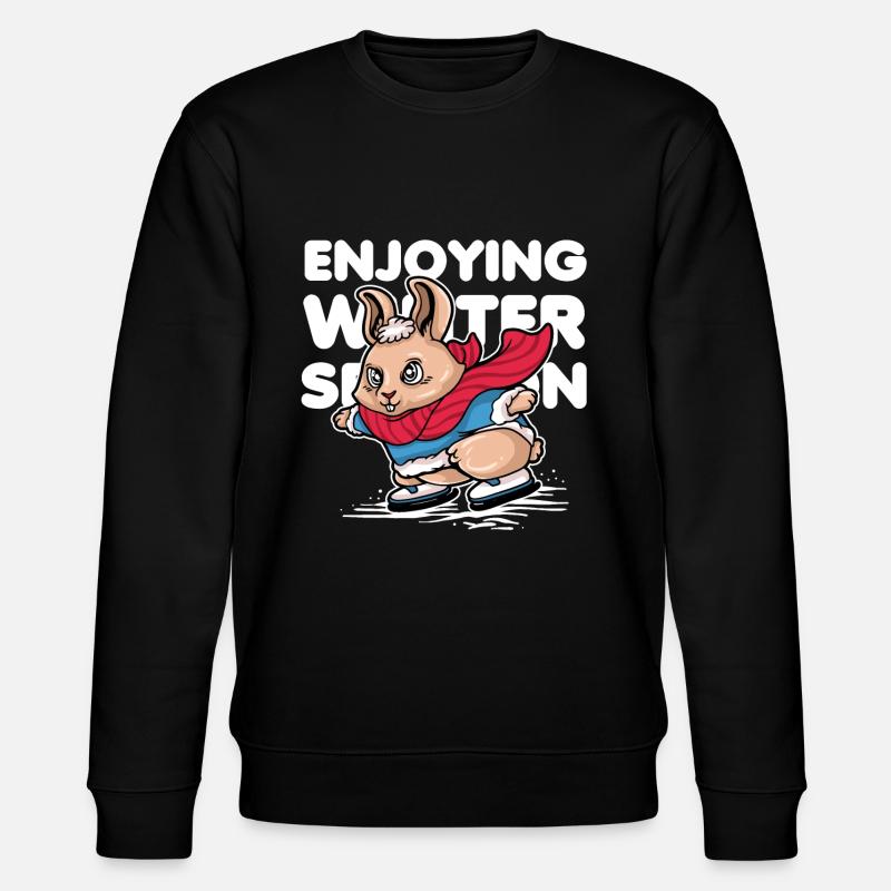 ENJOY WINTER Geschenk Schneekristall - Stanley/Stella Unisex Bio-Sweatshirt CHANGER - Schwarz