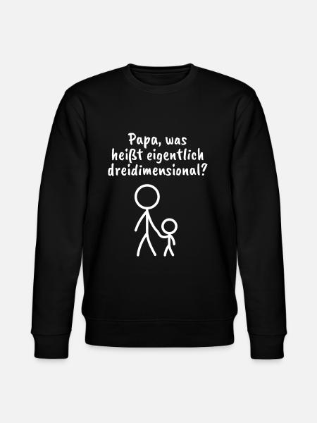 Strichmännchen - Spruch - Dimension - Ironie - Stanley/Stella Unisex Bio-Sweatshirt CHANGER - Schwarz