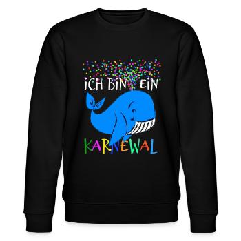 Ich bin ein Karnewal - Fastnacht - Karneval - Stanley/Stella Unisex Bio-Sweatshirt CHANGER  - Schwarz - Vorne - Nik (191cm) & Marisol (170cm)