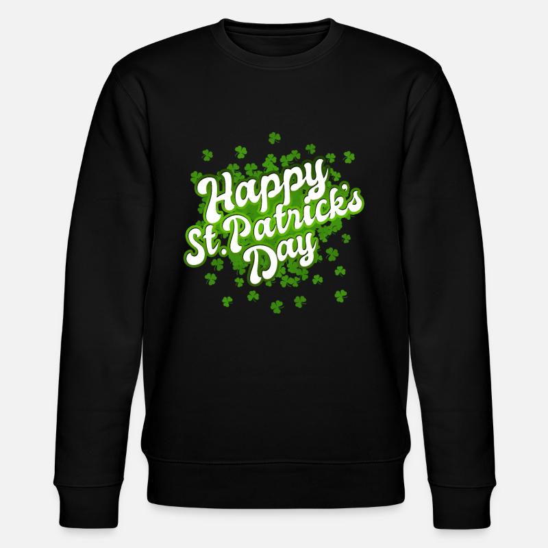 Bonne Saint-Patrick - Trèfle - Trèfle - Sweat bio CHANGER Stanley/Stella Unisexe - noir