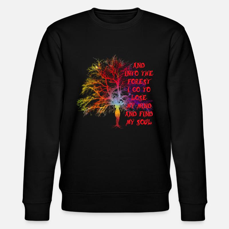 Fantasy forest gradient - Stanley/Stella CHANGER Unisex Organic Sweatshirt - black