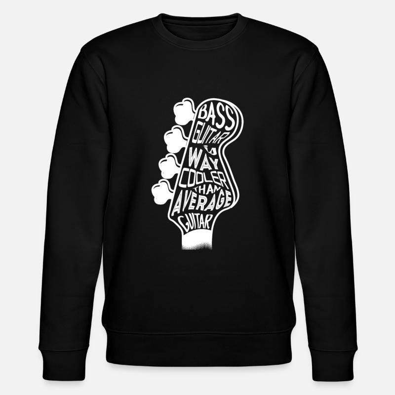 Bassgitarre ist kühler - Stanley/Stella Unisex Bio-Sweatshirt CHANGER  - Schwarz