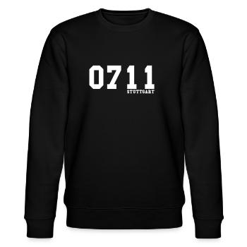 0711 StuttgartStadt Liebe - Stanley/Stella Unisex Bio-Sweatshirt CHANGER  - Schwarz - Vorne - Nik (191cm) & Marisol (170cm)