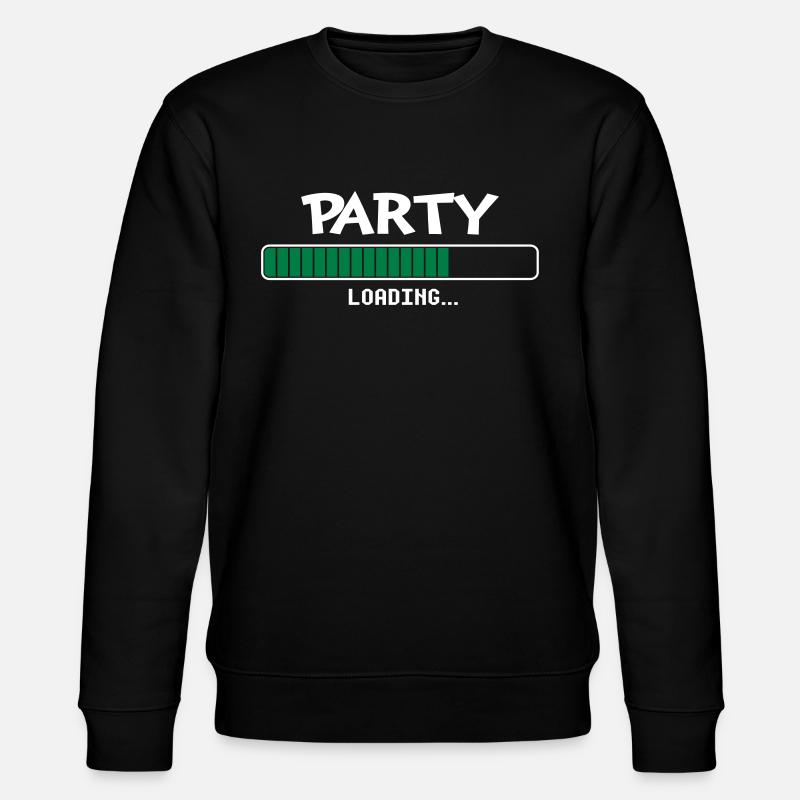 Party loading loading bar - Stanley/Stella CHANGER Unisex Organic Sweatshirt - black