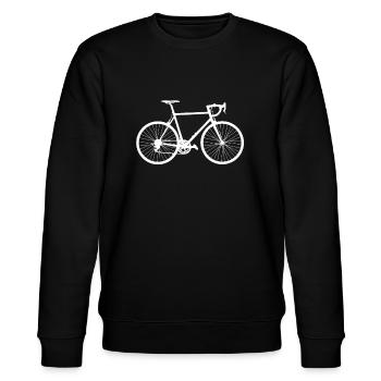 Rennrad - Stanley/Stella Unisex Bio-Sweatshirt CHANGER  - Schwarz - Vorne - Nik (191cm) & Marisol (170cm)