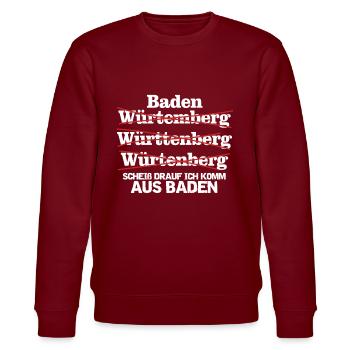 I'm coming to bathe - Stanley/Stella CHANGER Unisex Organic Sweatshirt - burgundy - Front - Nik (191cm) & Marisol (170cm)
