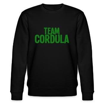 Team Cordula - Stanley/Stella Unisex Bio-Sweatshirt CHANGER  - Schwarz - Vorne - Nik (191cm) & Marisol (170cm)