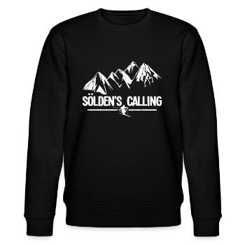 Sölden is Calling - Stanley/Stella Unisex Bio-Sweatshirt CHANGER  - Schwarz - Vorne - Nik (191cm) & Marisol (170cm)