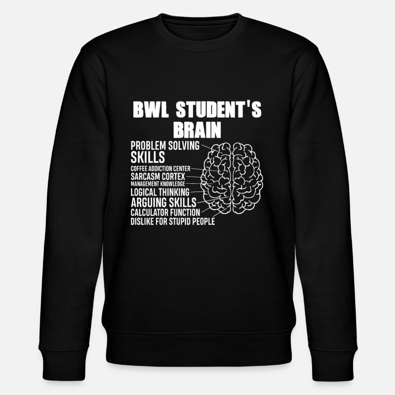 BWL Student's Brain - Stanley/Stella Unisex Bio-Sweatshirt CHANGER - Schwarz