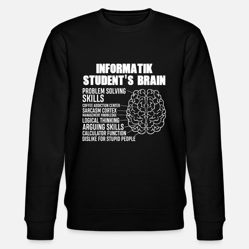 Informatik Students Brain - Stanley/Stella Unisex Bio-Sweatshirt CHANGER  - Schwarz