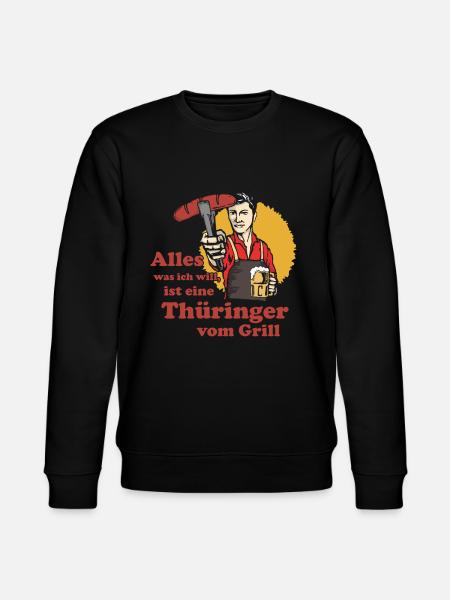 Thüringer vom Grill - Stanley/Stella Unisex Bio-Sweatshirt CHANGER - Schwarz