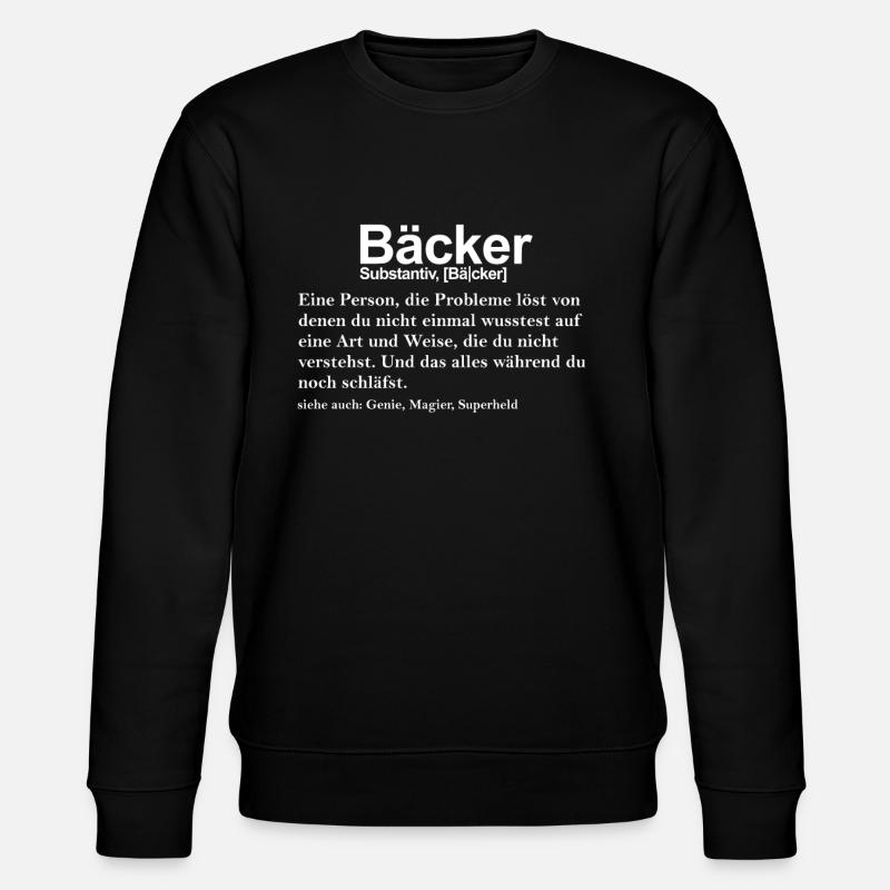 Bäcker - Stanley/Stella Unisex Bio-Sweatshirt CHANGER  - Schwarz