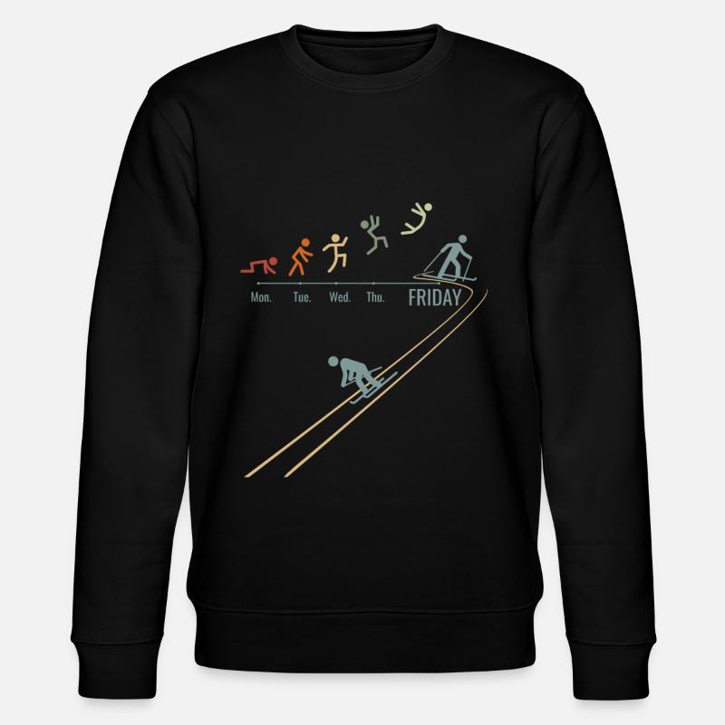 Ski Ski Ski Week-end Skieurs - Sweat bio CHANGER Stanley/Stella Unisexe - noir