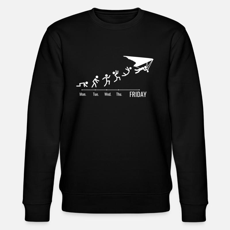 Deltaplane Delta Glider Delta Deltaplane - Sweat bio CHANGER Stanley/Stella Unisexe - noir