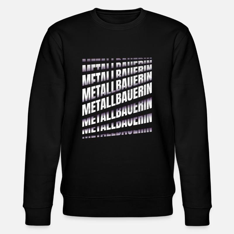 Schlosser Spruch Metallbauerin - Stanley/Stella Unisex Bio-Sweatshirt CHANGER  - Schwarz