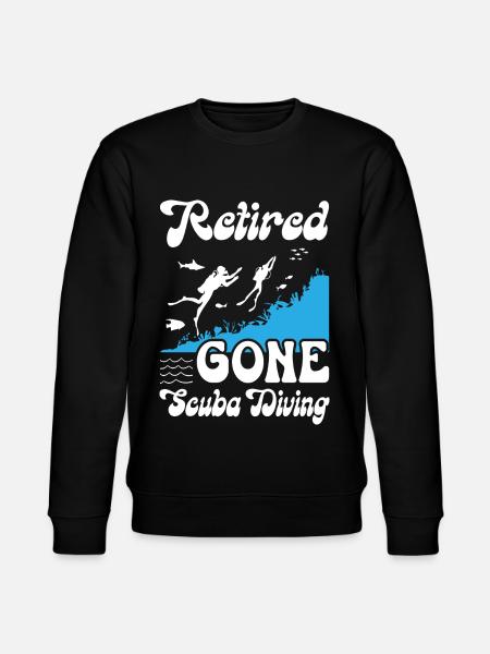 Retired Gone Scuba Diving - Stanley/Stella CHANGER Unisex Organic Sweatshirt - black