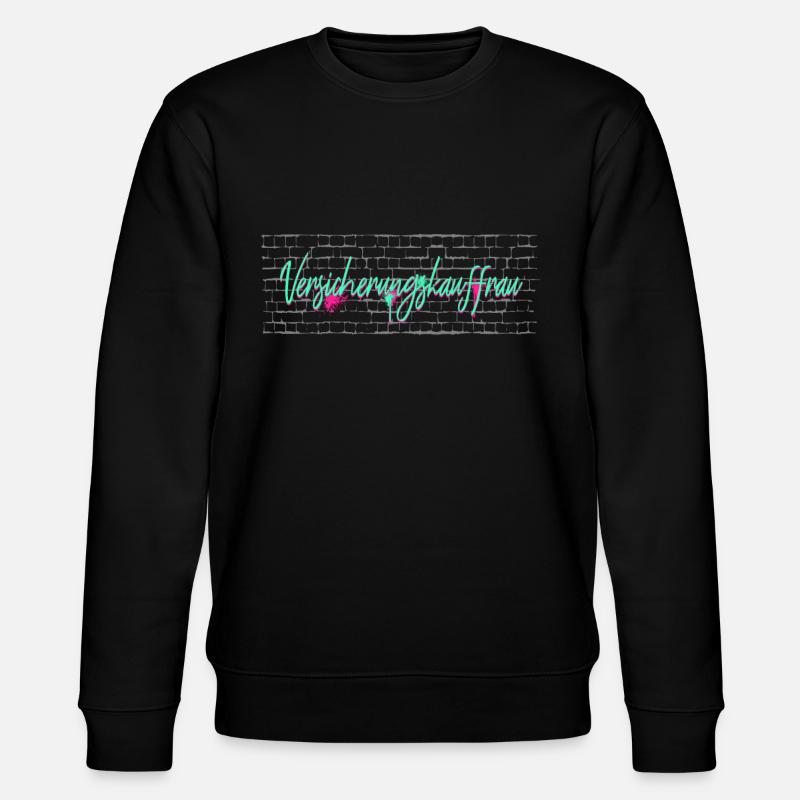 Markler Abschluss-Geschenk Versicherungskauffrau - Stanley/Stella Unisex Bio-Sweatshirt CHANGER  - Schwarz